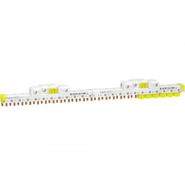 Schneider Electric Шинка греб. 3(P+N) (NL1NL2NL3…(шаг 9мм)) для iDPN iCV40 iDIFK 63А 24 мод с ввод.