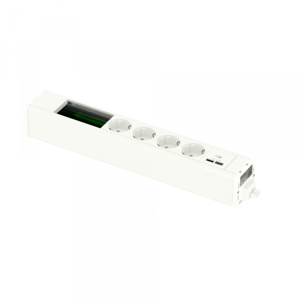 Schneider Electric Unica System+ Блок 4хРозетка (2К+З) + 2xUSB A/C + место (45х90) под VDI БЕЛЫЙ