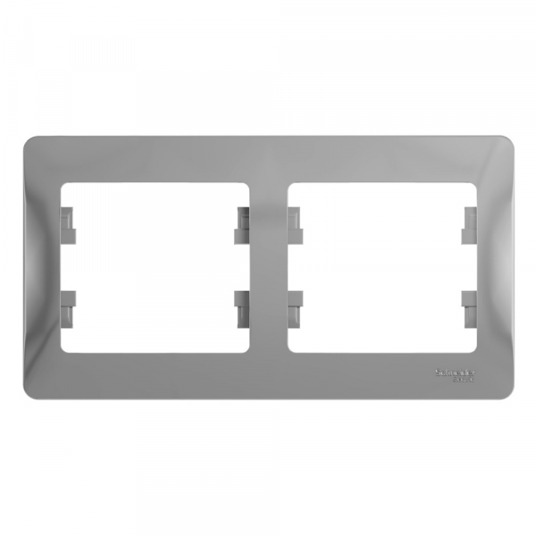 Systeme Electric Glossa Алюминий Рамка 2-ая, горизонтальная