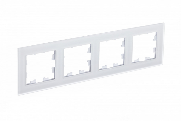 Systeme Electric AtlasDesign Nature Матовое стекло белый Рамка 4-ая