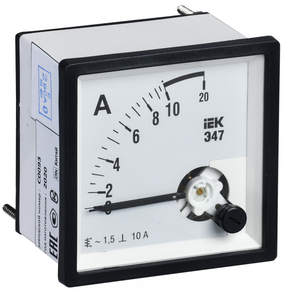 IEK Амперметр Э47 10А кл. точн. 1,5 96х96мм