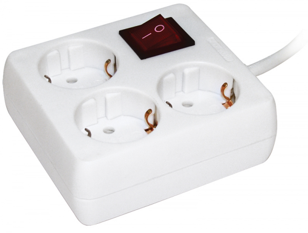 IEK Удлинитель У-С03К-выкл. 3 места 2Р+PЕ/3метра 3х1мм2 16А/250