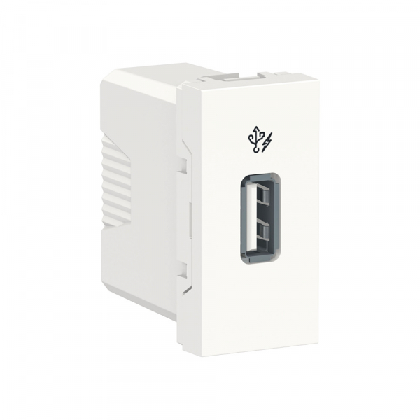 Schneider Electric Unica Modular Бел Розетка USB, 5 В / 1000 мА, 1 модуль