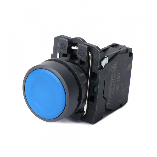 Systeme Electric Кнопка SB5 в сборе модульная 22мм синяя с возвратом пластик 1НО