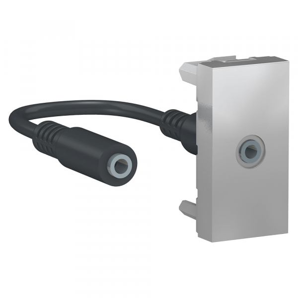 Schneider Electric Unica Modular Алюминий Розетка Minijack, 1 модуль