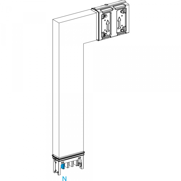 Schneider Electric CANALIS KSA СЕКЦИЯ УГЛОВАЯ ВЕРТИКАЛЬНАЯ ВНИЗ НА ЗАКАЗ 400А. A=250 B=250 ДО 750