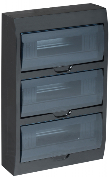 IEK KREPTA 3 Корпус пластиковый ЩРН-П-36 IP41 черный откр.монтаж