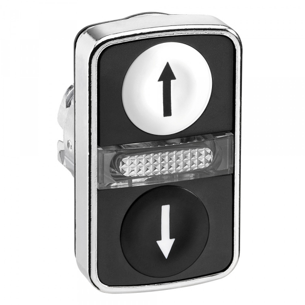 Schneider Electric XB4 Головка кнопки двойная с маркировкой + LED ZB4BW7A1724