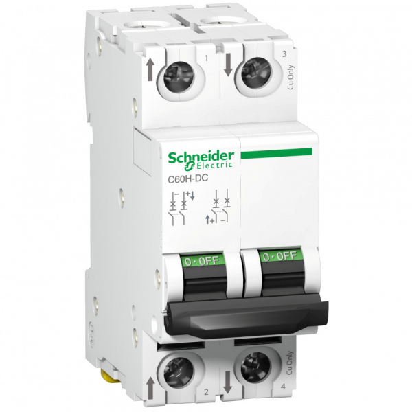 Schneider Electric Acti 9 C60H-DC Автоматический выключатель 2P 0,5A (C) 500В DC
