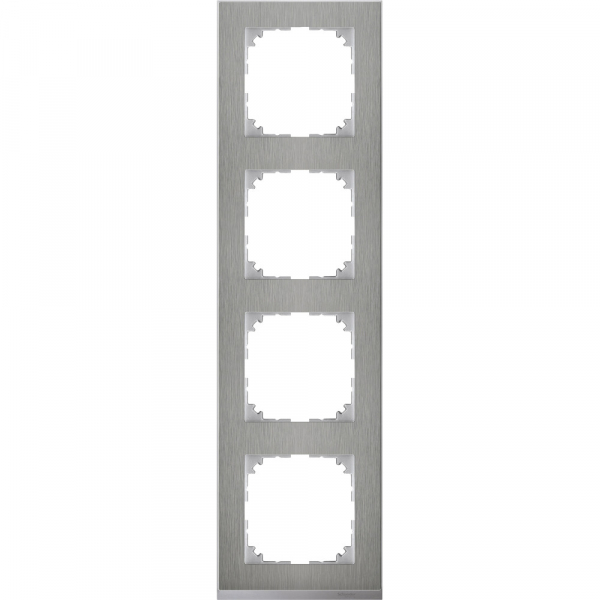 Schneider Electric Merten SM M-Pure Decor Нерж.сталь/Алюминий Рамка 4-ая