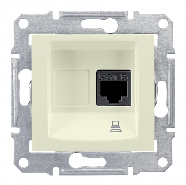 Schneider Electric Sedna Беж Розетка компьютерная 1-ая RJ45 кат. 5e UTP