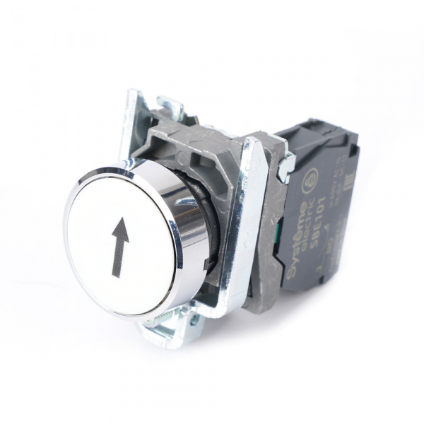 Systeme Electric Кнопка SB4 в сборе модульная 22мм белая металл 1НО с марк "стрелка вверх"