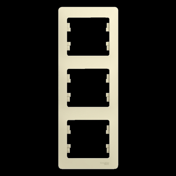 Systeme Electric Glossa Беж Рамка 3-ая, вертикальная