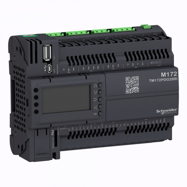 Schneider Electric M172 Производит., с диспл, 28 I/O Eth 2RS485