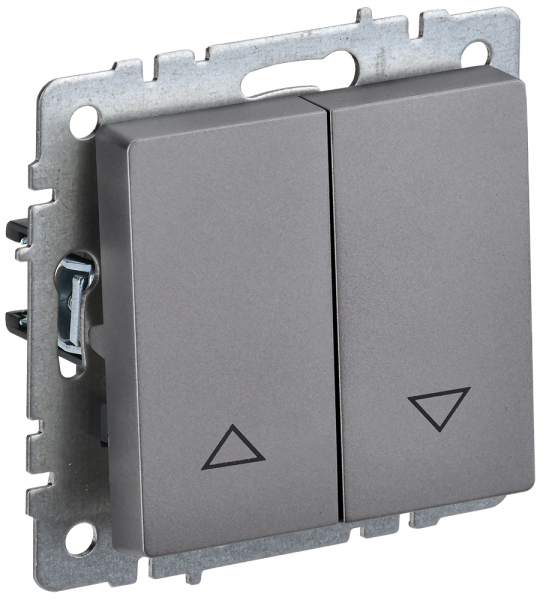 IEK BRITE BASE Сталь Выключ. жалюзи 10А ВС10-1-5-БрС