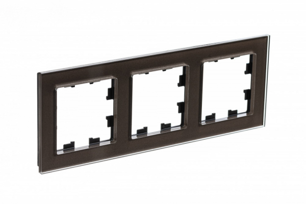Systeme Electric AtlasDesign Nature Стекло мокко Рамка 3-ая