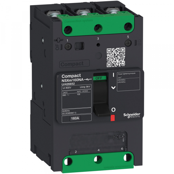 Schneider Electric Compact NSXm Выключатель-разъединитель 3P 160NA каб.наконеч./шины
