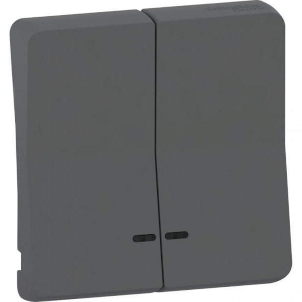 Schneider Electric Mureva Styl Антрацит Клавиша 2-ая с линзой подсветки, IP55