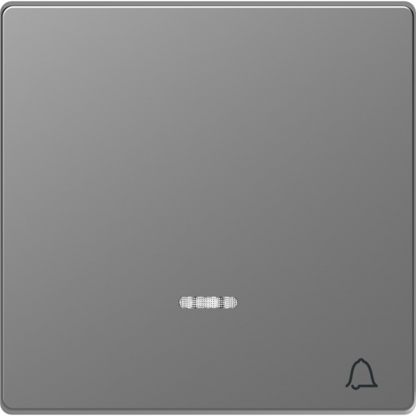 Schneider Electric Merten D-Life Нержавеющая Сталь Клавиша с линзой для LED модуля, символ «звонок»