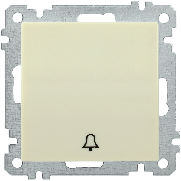 IEK ВС10-1-4-Б Выключатель  одноклавишный  кнопочный звонок 10А BOLERO кремовый