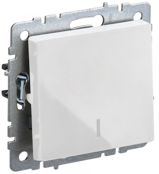IEK BRITE BASE Белый Выключ. 1-кл с инд 10А ВС10-1-1-БрБ