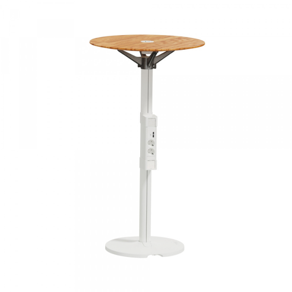 Schneider Electric US+ Mини-колонна 1,1м с Блоком 2xРоз+2хUSB A/C+ Блок Роз+USB в столешнице БЕЛАЯ