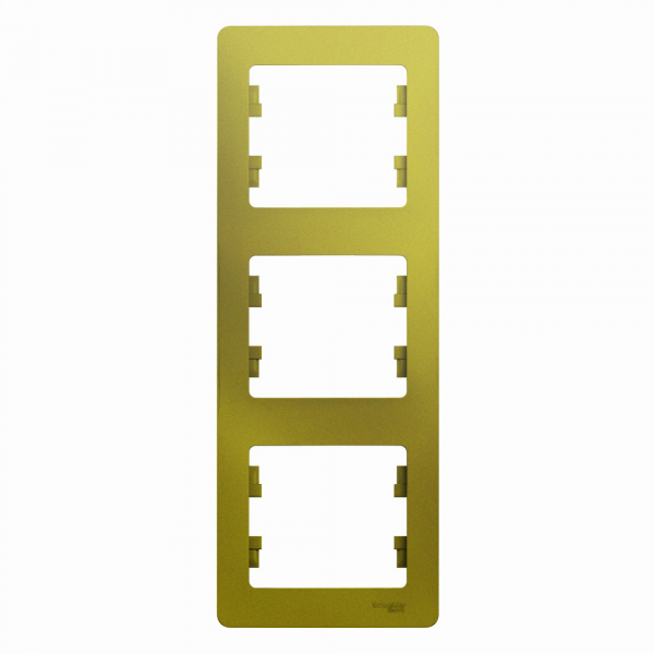 Systeme Electric Glossa Фисташковый Рамка 3-ая, вертикальная