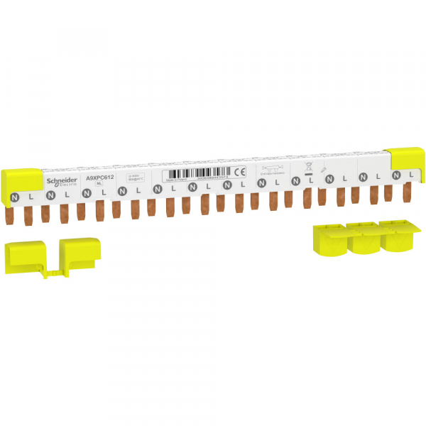 Schneider Electric Шинка гребенчатая 1Р+N (NL1…(шаг 9мм)) для iDPN, iCV40, iDIFK 80А 12 мод.