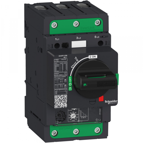 Schneider Electric Автоматический выключатель GV4P с комбинированным расцепителем 115A 25kA зажим Everlink