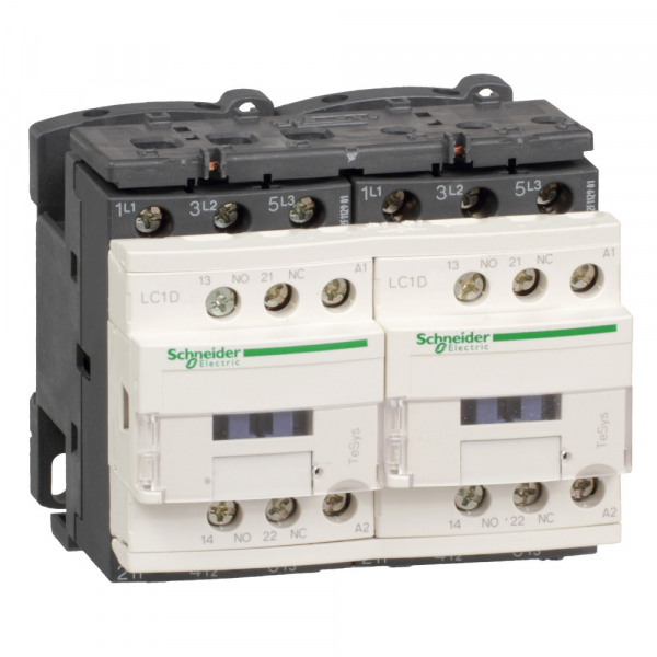 Schneider Electric Contactors D Контактор реверсивный 3P, 9A, 24В DС (LC2D09BDV)