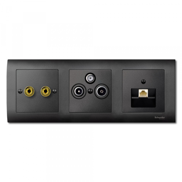 Schneider Electric Merten SM Антрацит Накладка розетки TV-FM/TV-FM-SAT