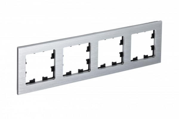 Systeme Electric AtlasDesign Nature Металл серебро Рамка 4-ая