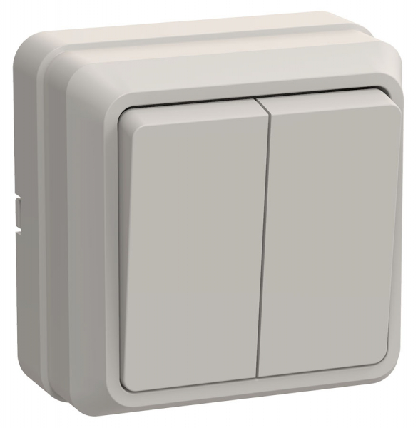 IEK OKTAVA ВС20-2-0-ОКм Выключатель 2кл 10А откр.уст. (кремовый)