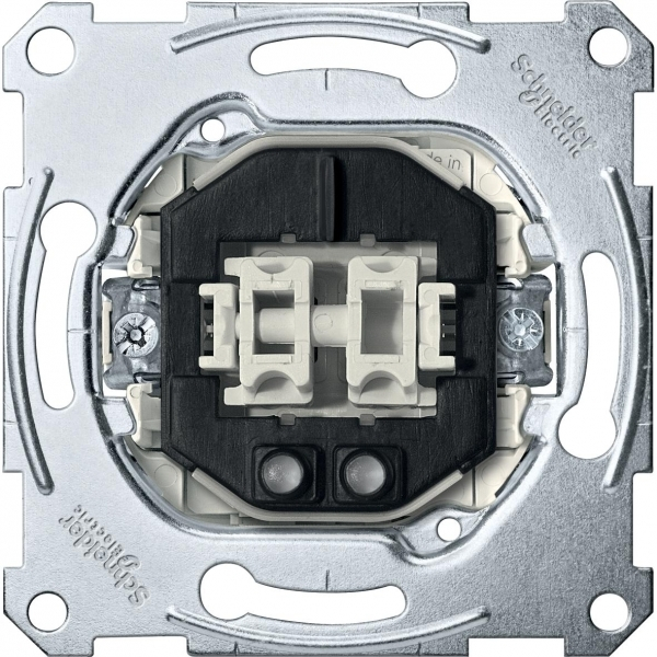 Schneider Electric Merten Механизм QuickFlex Выключателя 2-клавишного, 1-полюсного,с подсветкой 10А