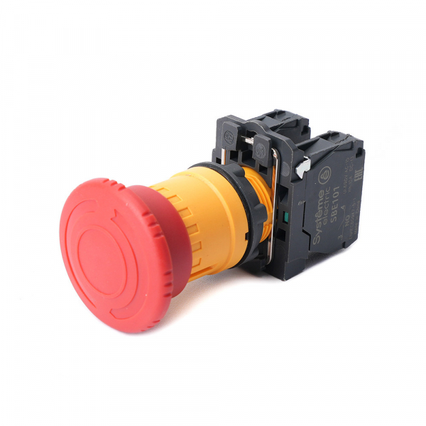 Systeme Electric Кнопка аварийного останова SB5 в сборе 22мм 40мм ключ пластик 1НО+1НЗ