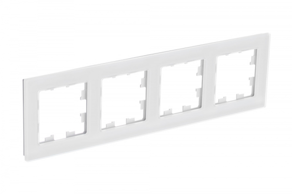 Systeme Electric AtlasDesign Nature Натуральное стекло Белый Рамка 4-ая