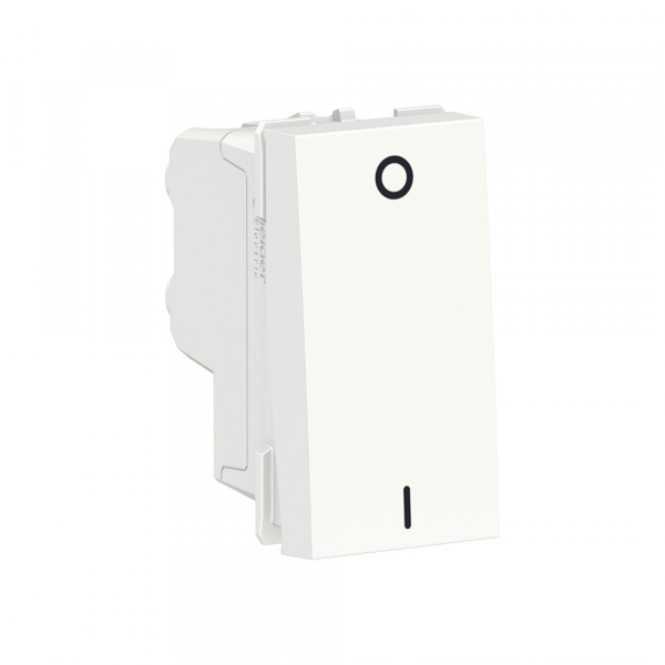 Schneider Electric Unica Modular Бел Выключатель 1-клавишный, двухполюсный, сх. 2, 16 AX, 250В, 1 модуль