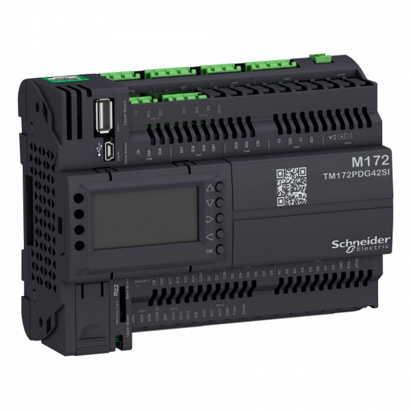 Schneider Electric M172 Производит., диспл, 42I/O Eth 2RS485 2SSR изол