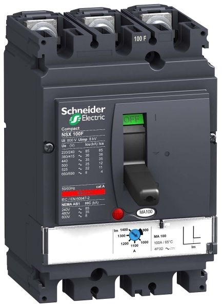 Schneider Electric Compact NSX 100F Автоматический выключатель MA12.5
