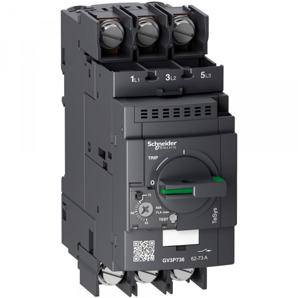 Schneider Electric Автоматический выключатель с комбинированным расцепителем 62-73А кольцевой наконечник