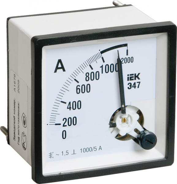 IEK Амперметр Э47 1000/5А кл. точн. 1,5 72х72мм