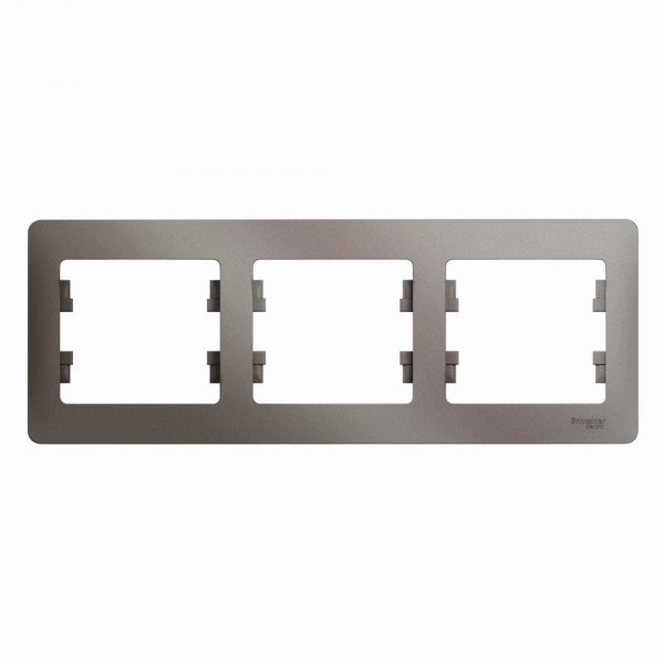 Systeme Electric Glossa Платина Рамка 3-ая, горизонтальная