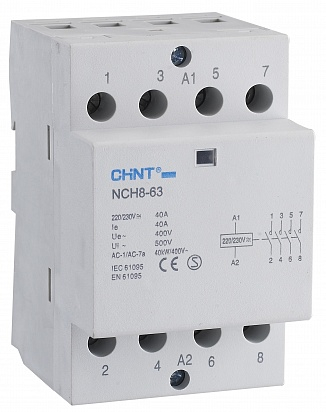 CHINT Контактор модульный NCH8-40/40 40A 4НО AC24В 50Гц (R)