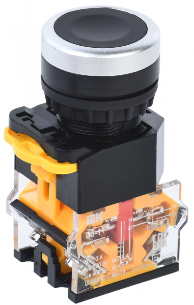IEK Кнопка D8-11 d=22мм 1з+1р черная