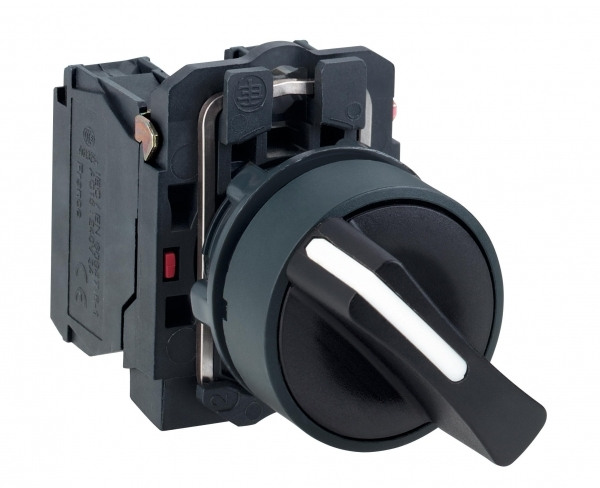 Schneider Electric XB5 Переключатель 1-0 с фиксацией чёрный 1НО