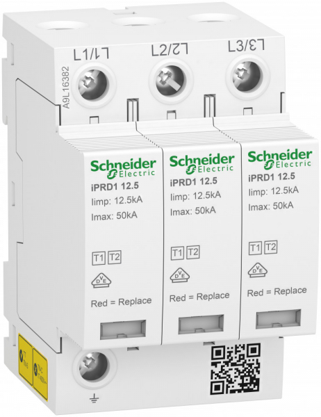Schneider Electric УЗИП iPRD1 12.5r 3P 50kA КЛАСС 1+2 с картриджем