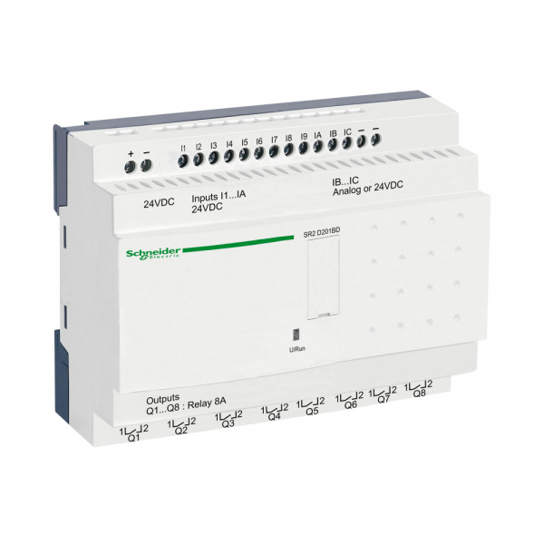 Schneider Electric Zelio Logic Интеллектуальное реле без дисплея, компактное, только LADDER 12вх/8вых, =24В