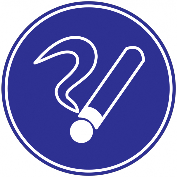 IEK Этикетка самокл. : Ф180мм Курить здесь