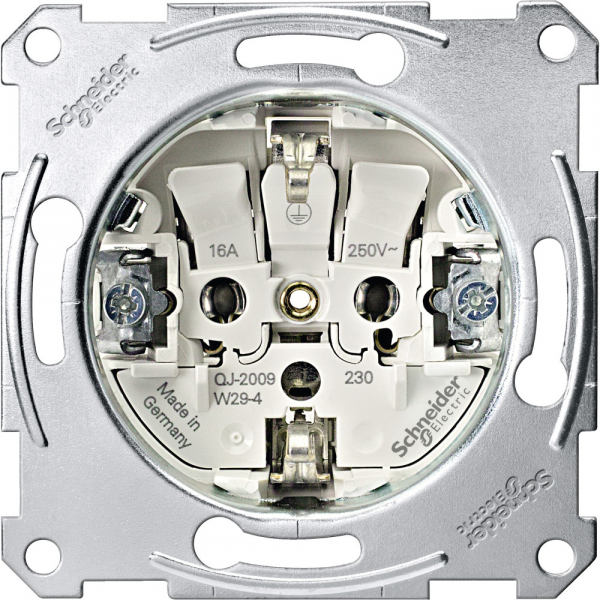 Schneider Electric Merten Механизм розетки Schuko с/з, съемный модуль, с безвинт. зажимами