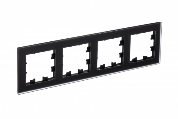 Systeme Electric AtlasDesign Nature Матовое стекло черный Рамка 4-ая